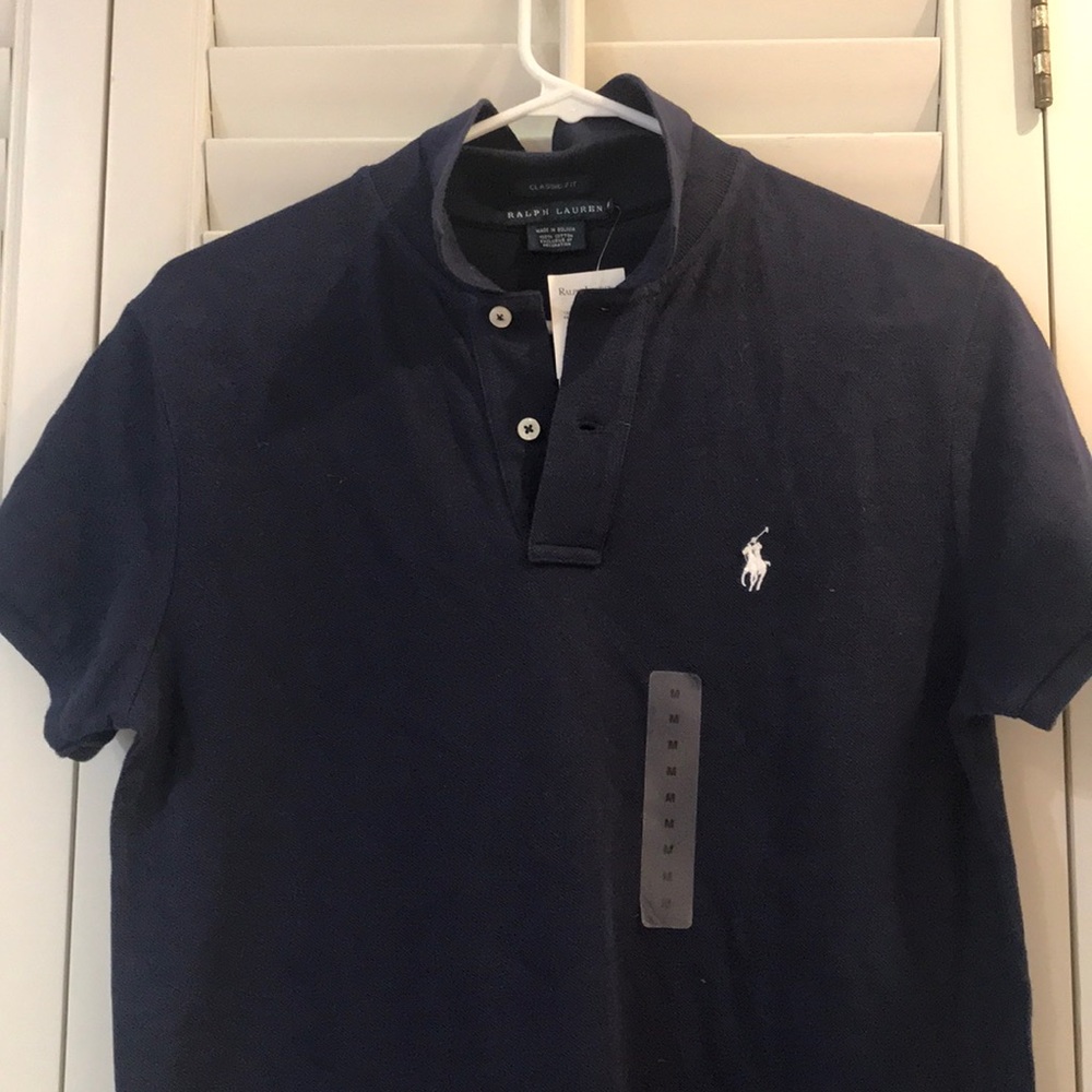 NWT Ralph Lauren navy classic fit polo